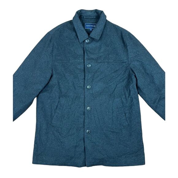 Newport Harbor Wool Cashmere Blend Gray Overcoat Jacket Waterproof Size XL - Picture 3 of 10